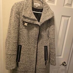 Calvin Klein Women's Gray Wool Blend Coat
